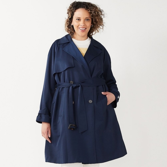 Nine West Poplin Trench Coat